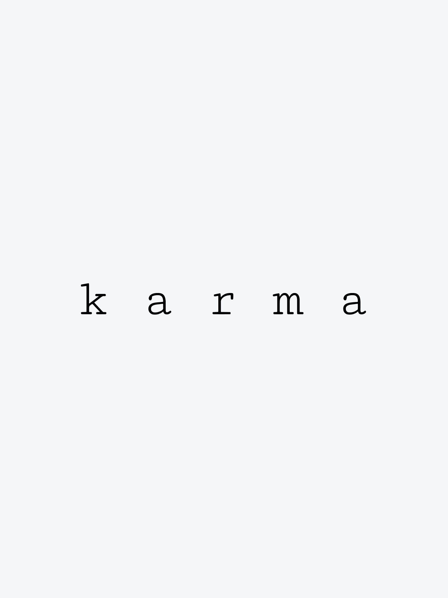 Karma Letters temporary tattoo