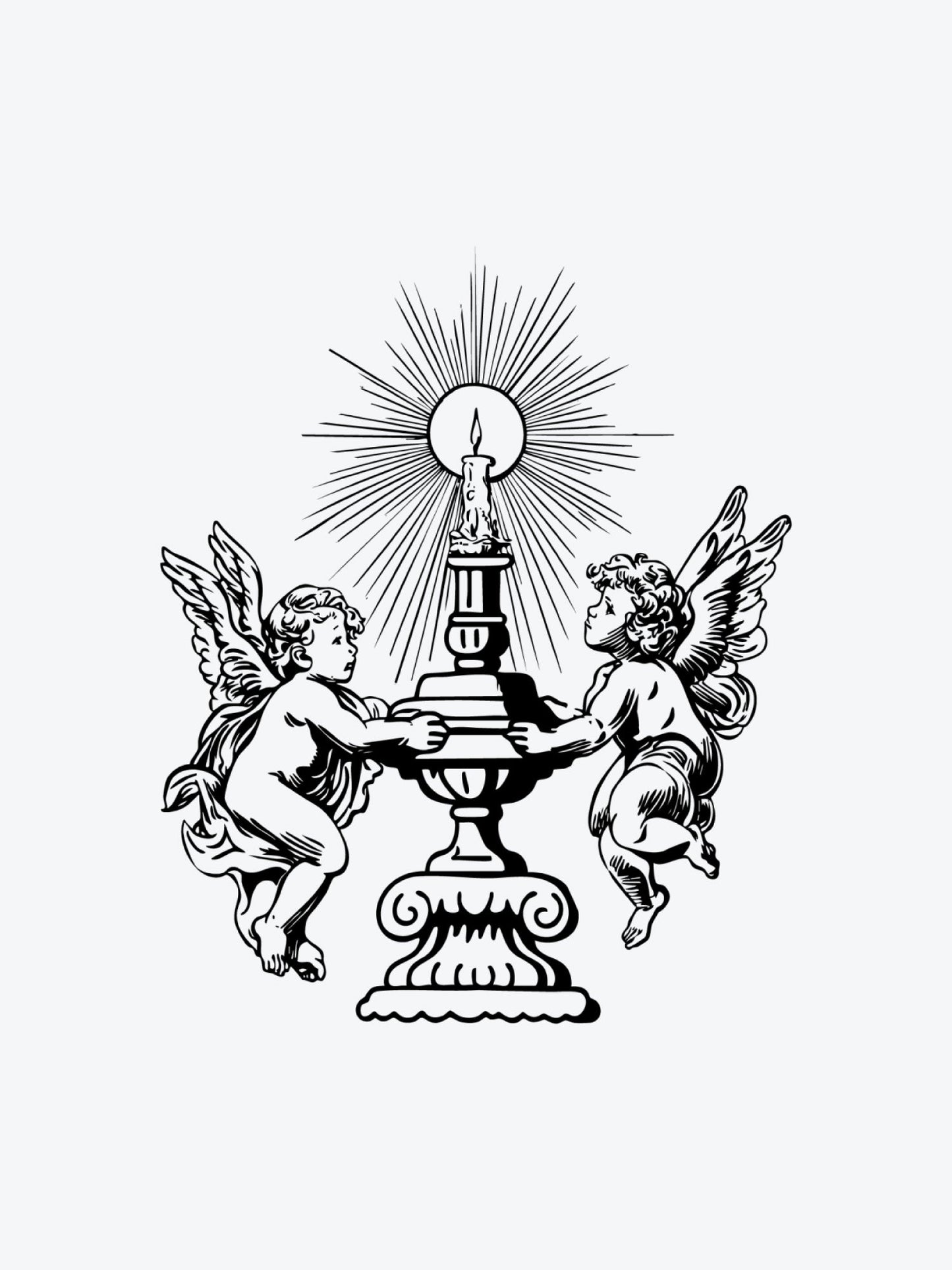Candle Angels temporary tattoo