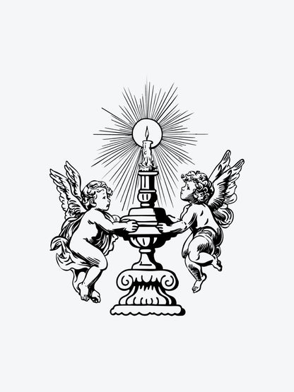Candle Angels temporary tattoo