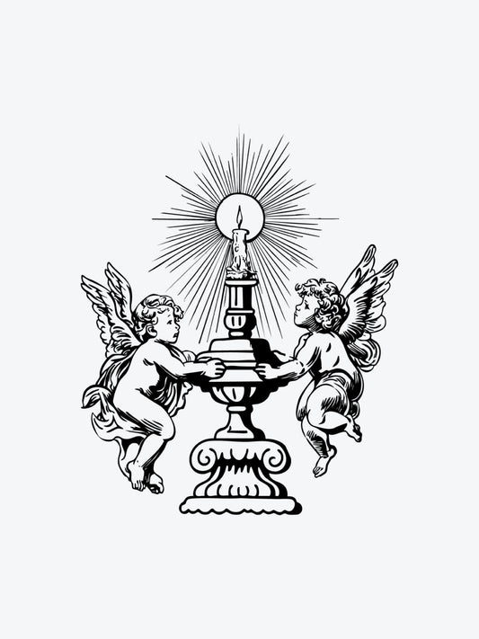 Candle Angels temporary tattoo