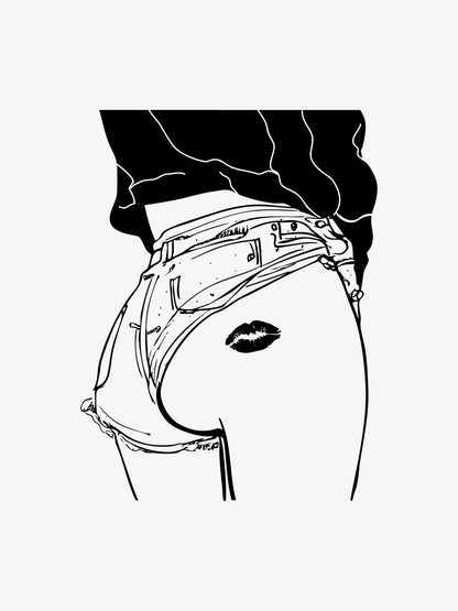 Kiss My A temporary tattoo
