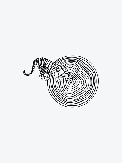 Tiger Circles temporary tattoo