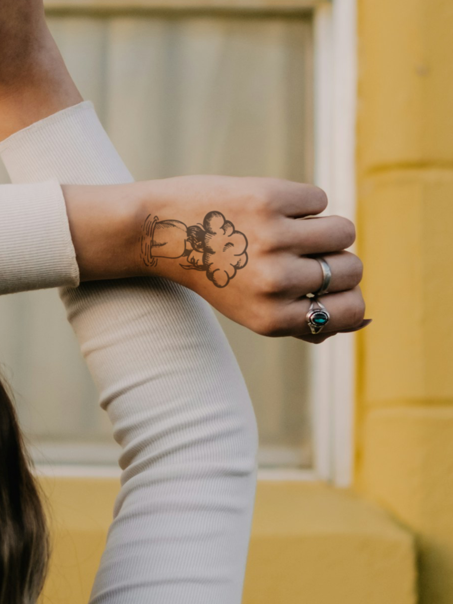Its Cloudy Today temporary tattoo