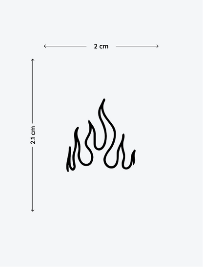 Small Flame temporary tattoo