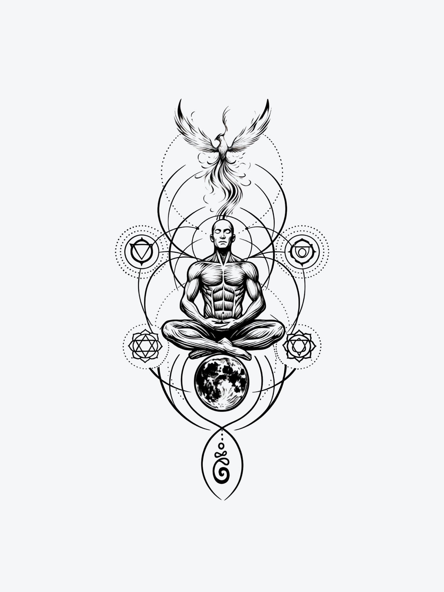 Meditation temporary tattoo
