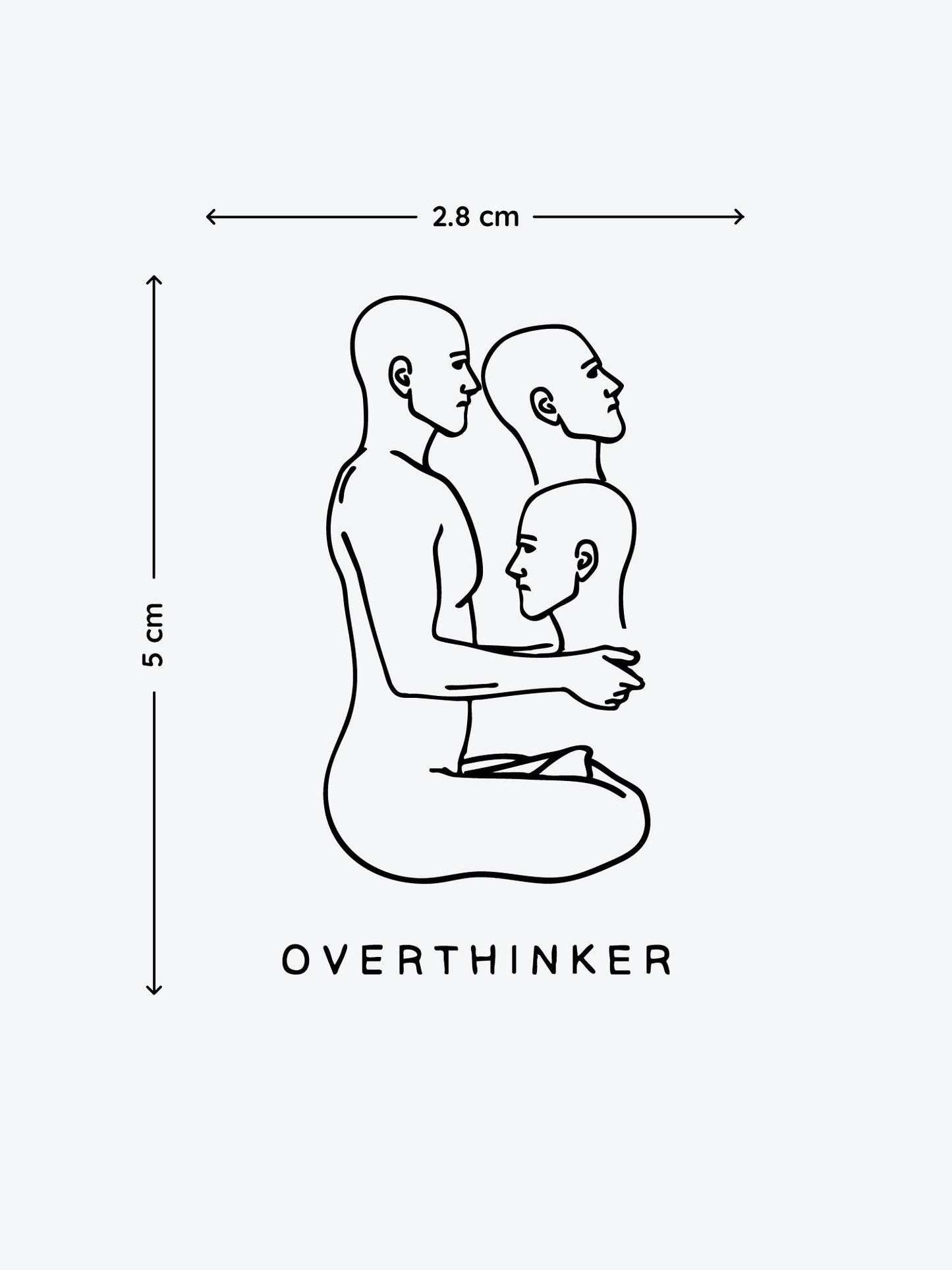Overthinker temporary tattoo