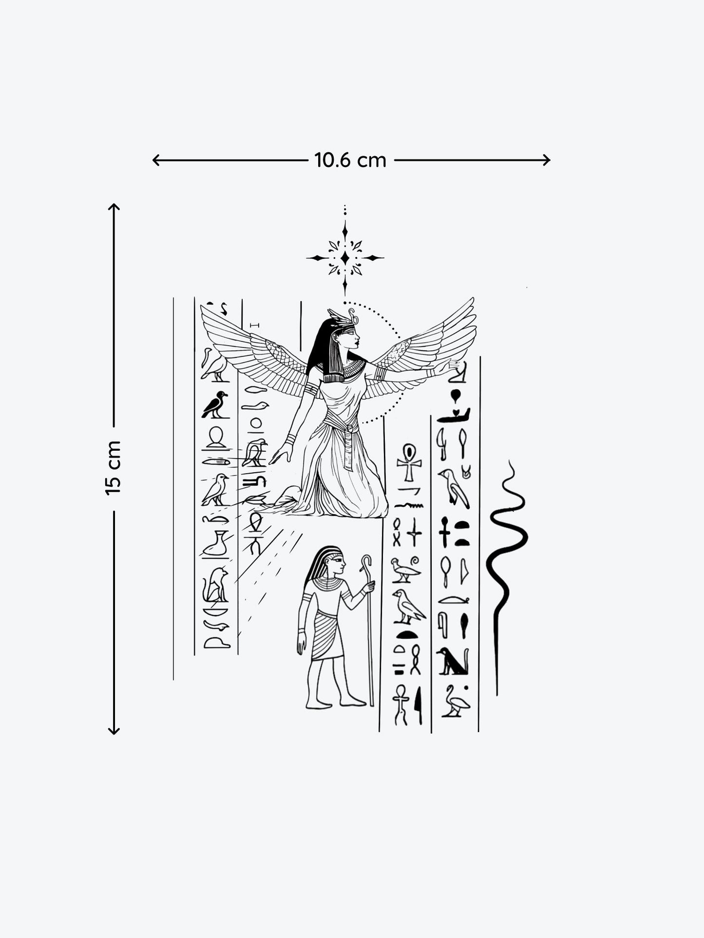 Pharaohs Vision temporary tattoo