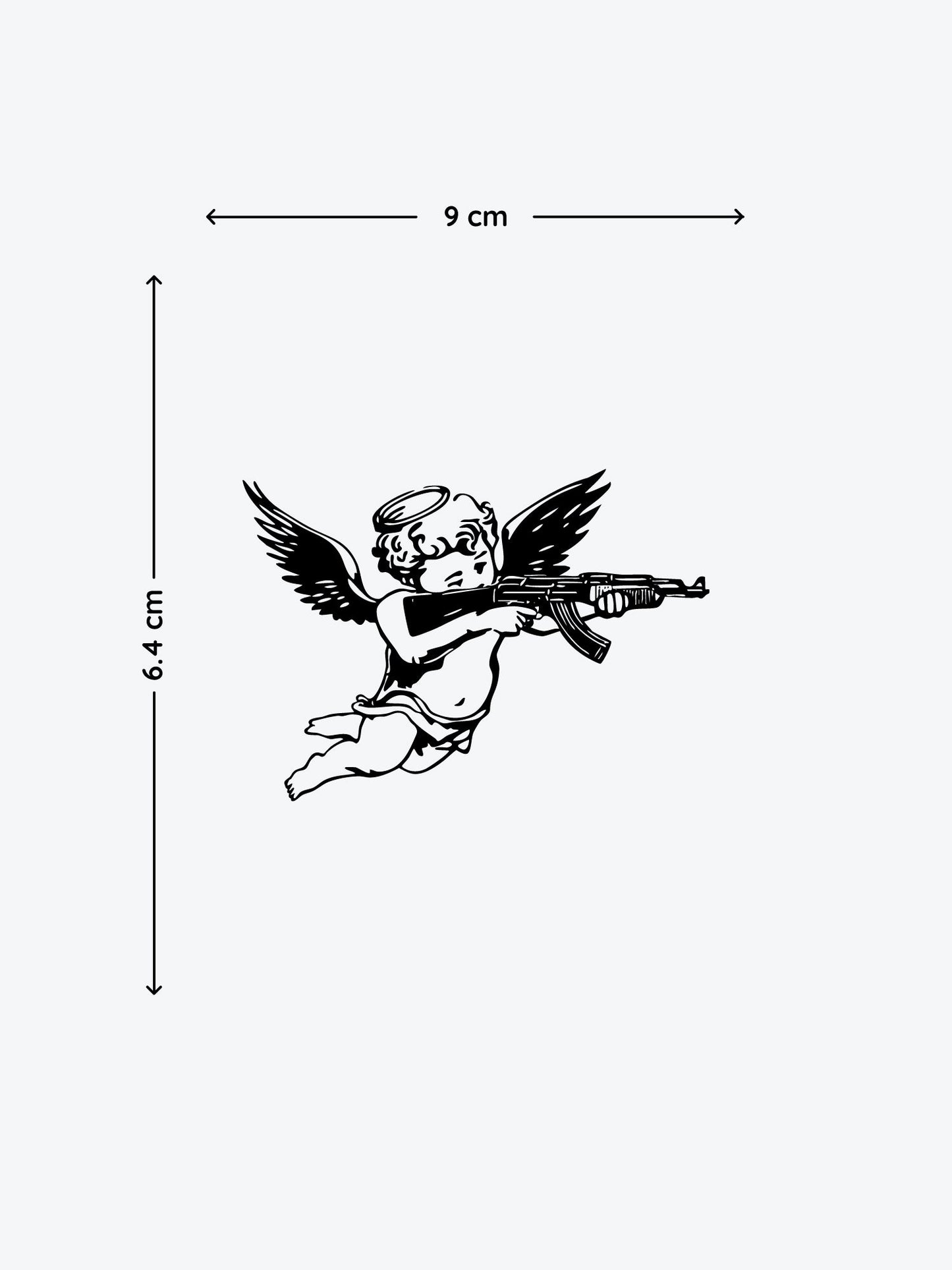 Angel Gangster temporary tattoo
