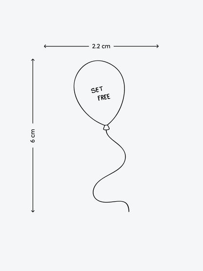 Balloon temporary tattoo