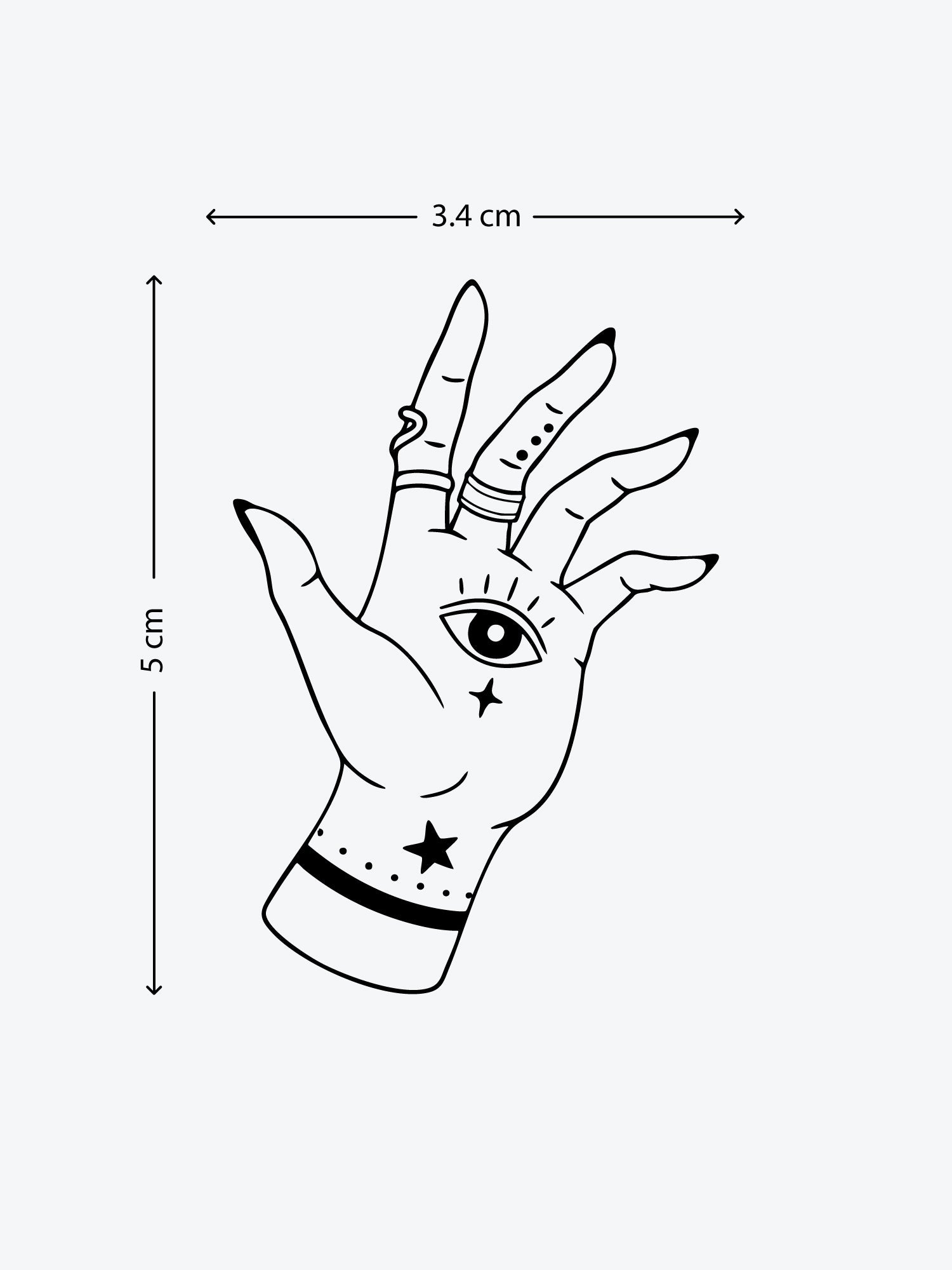 Magic Hand temporary tattoo