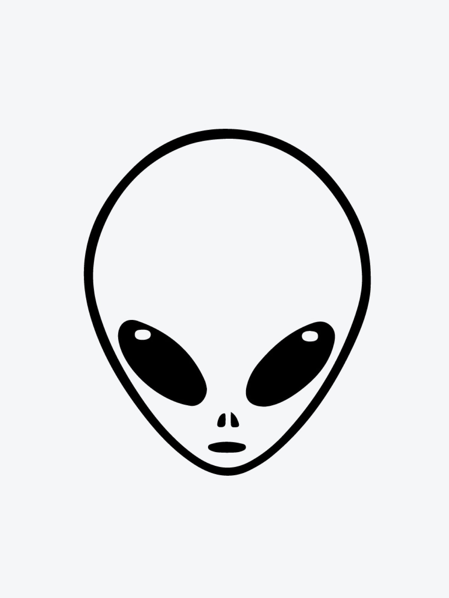 Alien Head temporary tattoo