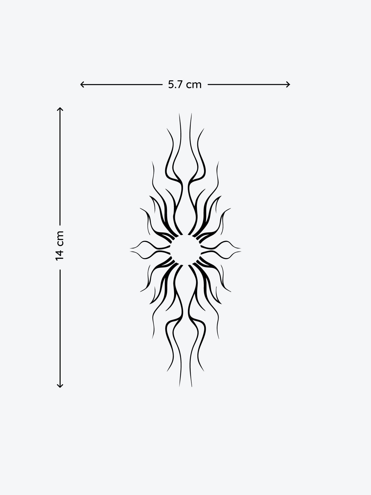 Sun Abstract temporary tattoo