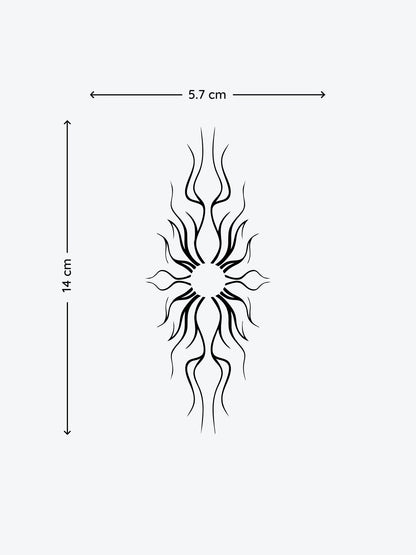 Sun Abstract temporary tattoo