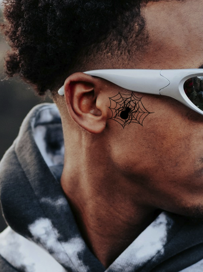 Spider Web temporary tattoo
