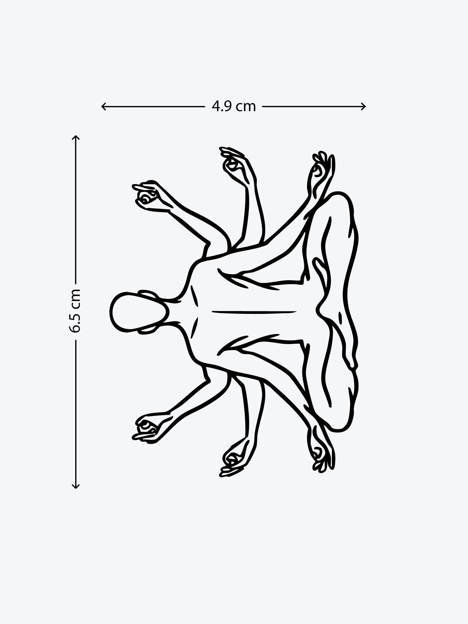 Six Hands temporary tattoo