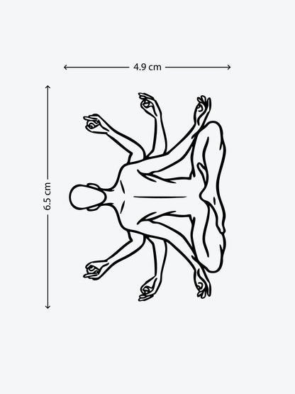 Six Hands temporary tattoo