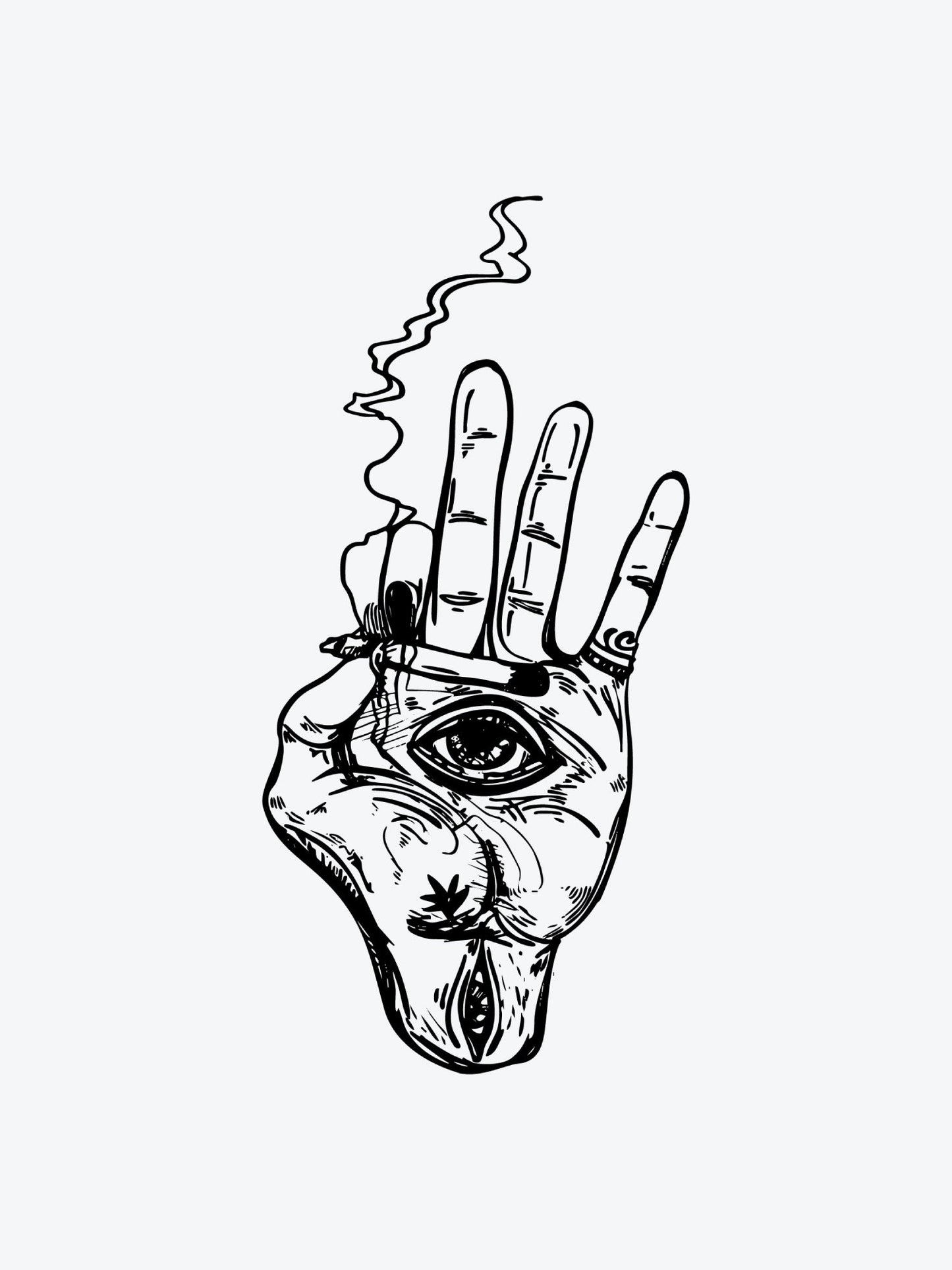 Illuminati on Weed temporary tattoo