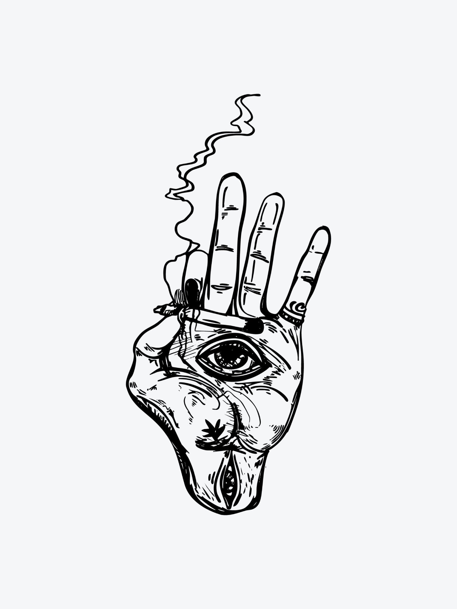 Illuminati on Weed temporary tattoo