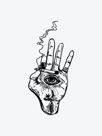 Illuminati on Weed temporary tattoo