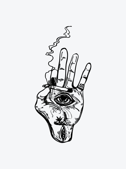 Illuminati on Weed temporary tattoo