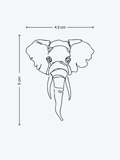 Elephant Oneliner temporary tattoo