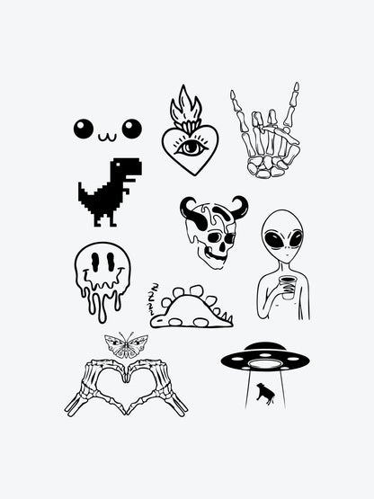 Be Different Bundle(10 Tattoos) temporary tattoo