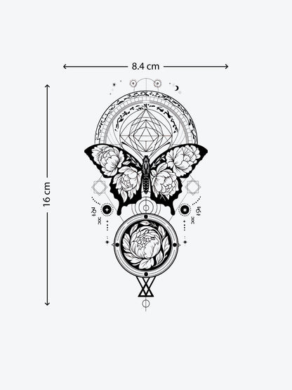 Butterfly Universe temporary tattoo