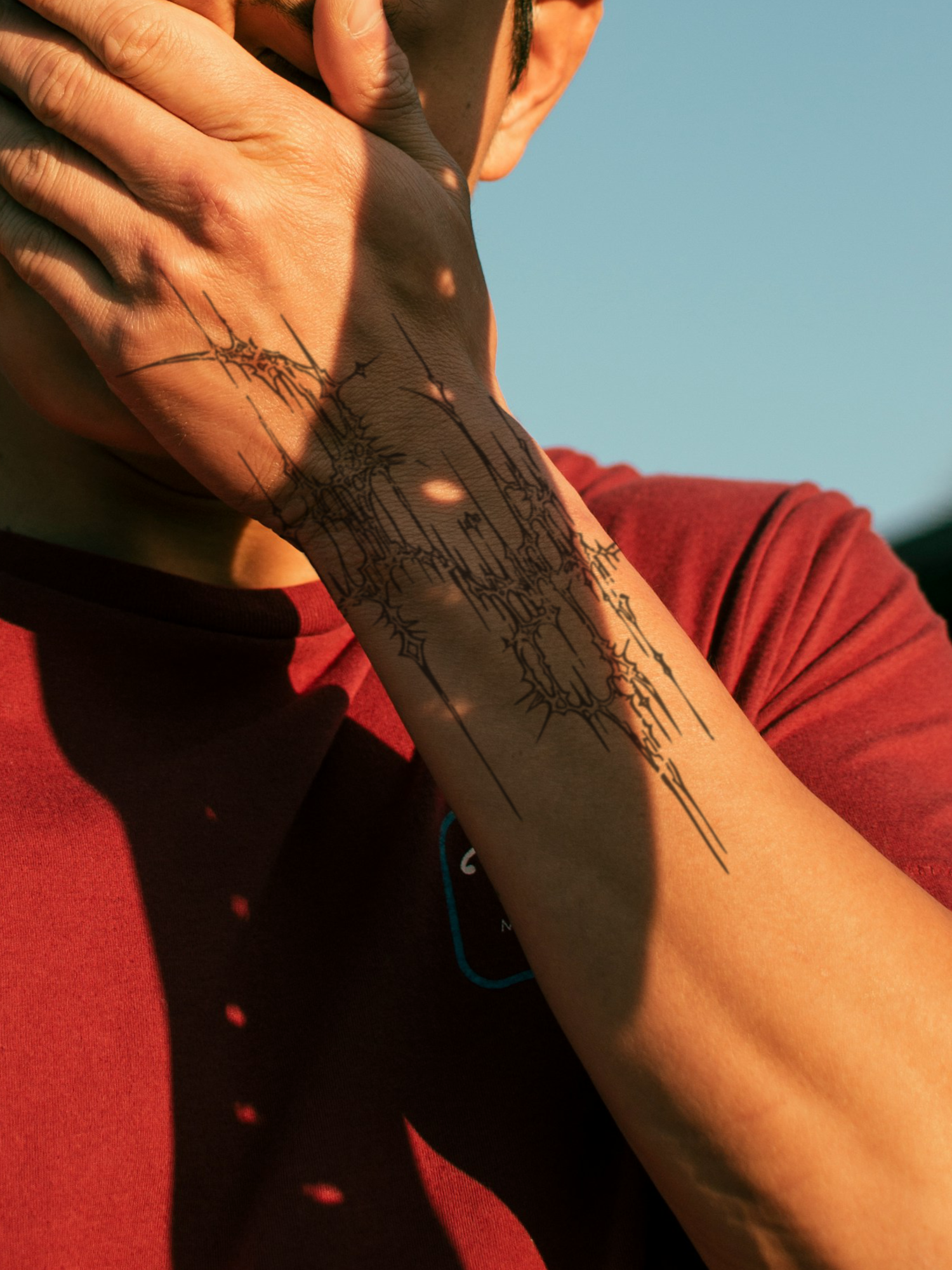 Tribal Castle temporary tattoo