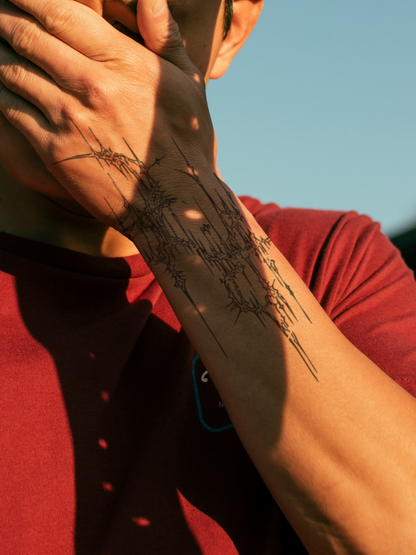 Tribal Castle temporary tattoo