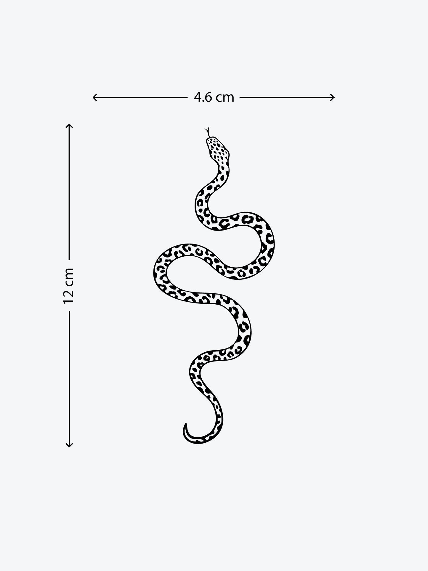 Leopard Snake temporary tattoo