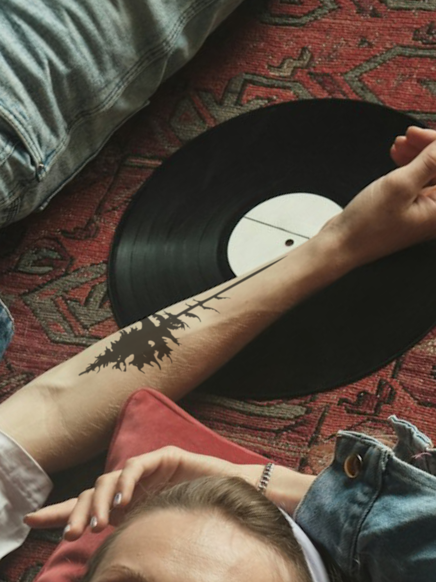 Black Tree temporary tattoo