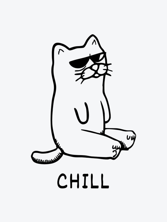 Chilled Cat temporary tattoo