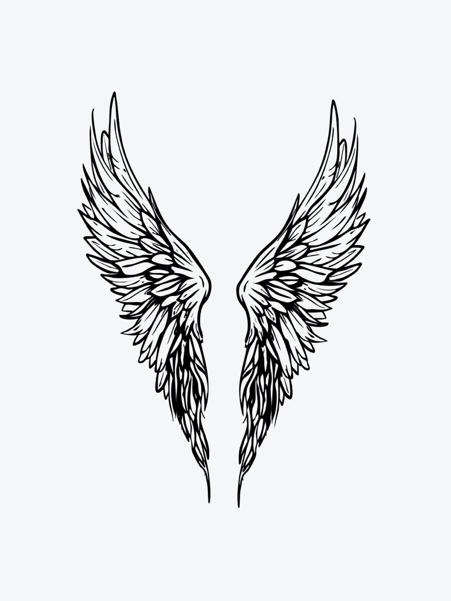 Angel Wings temporary tattoo