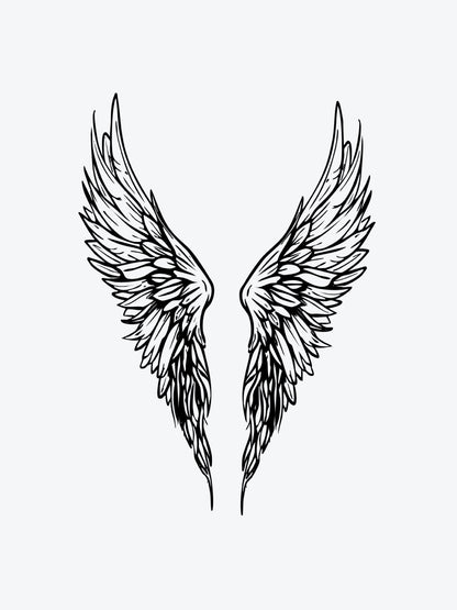 Angel Wings temporary tattoo