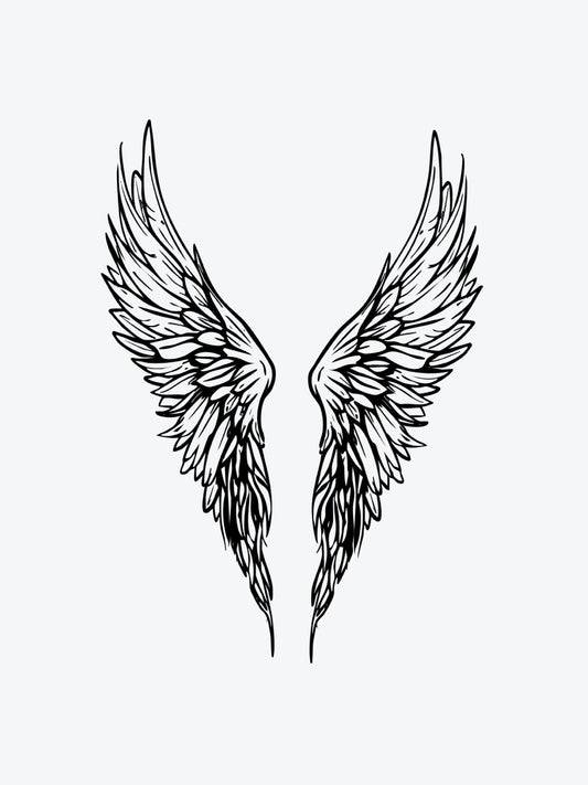 Angel Wings temporary tattoo