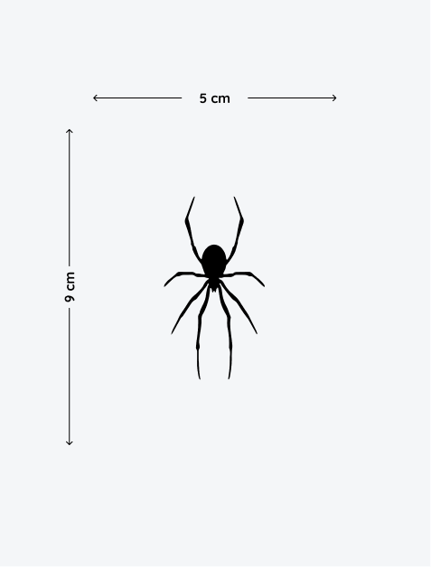 Spider Black temporary tattoo