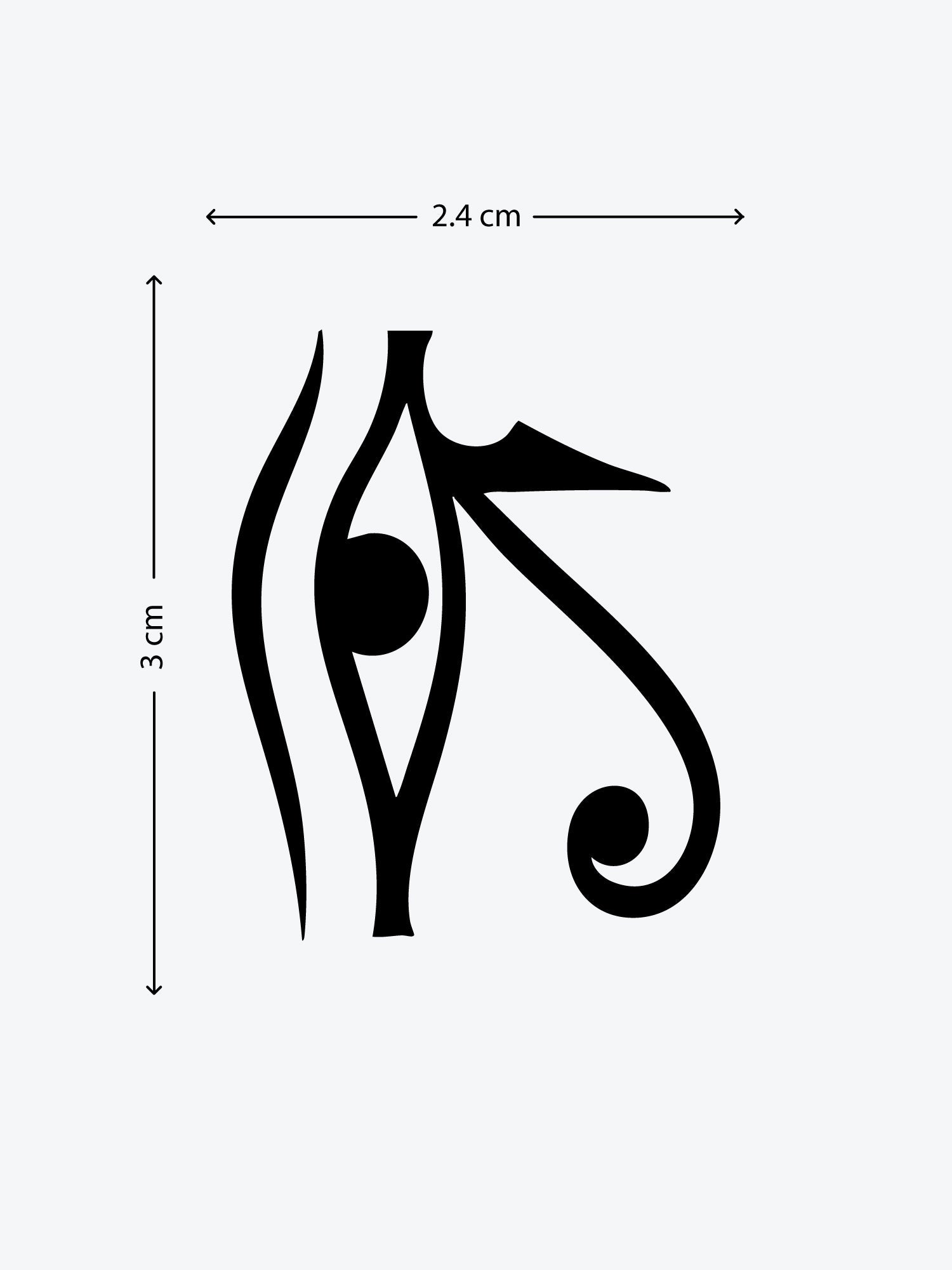 Eye of Horus temporary tattoo