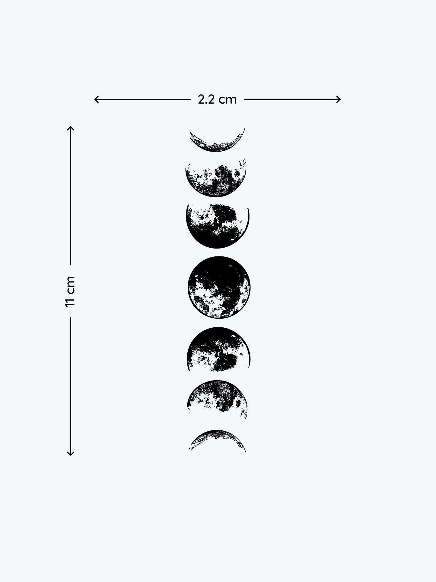 Moon Phases temporary tattoo