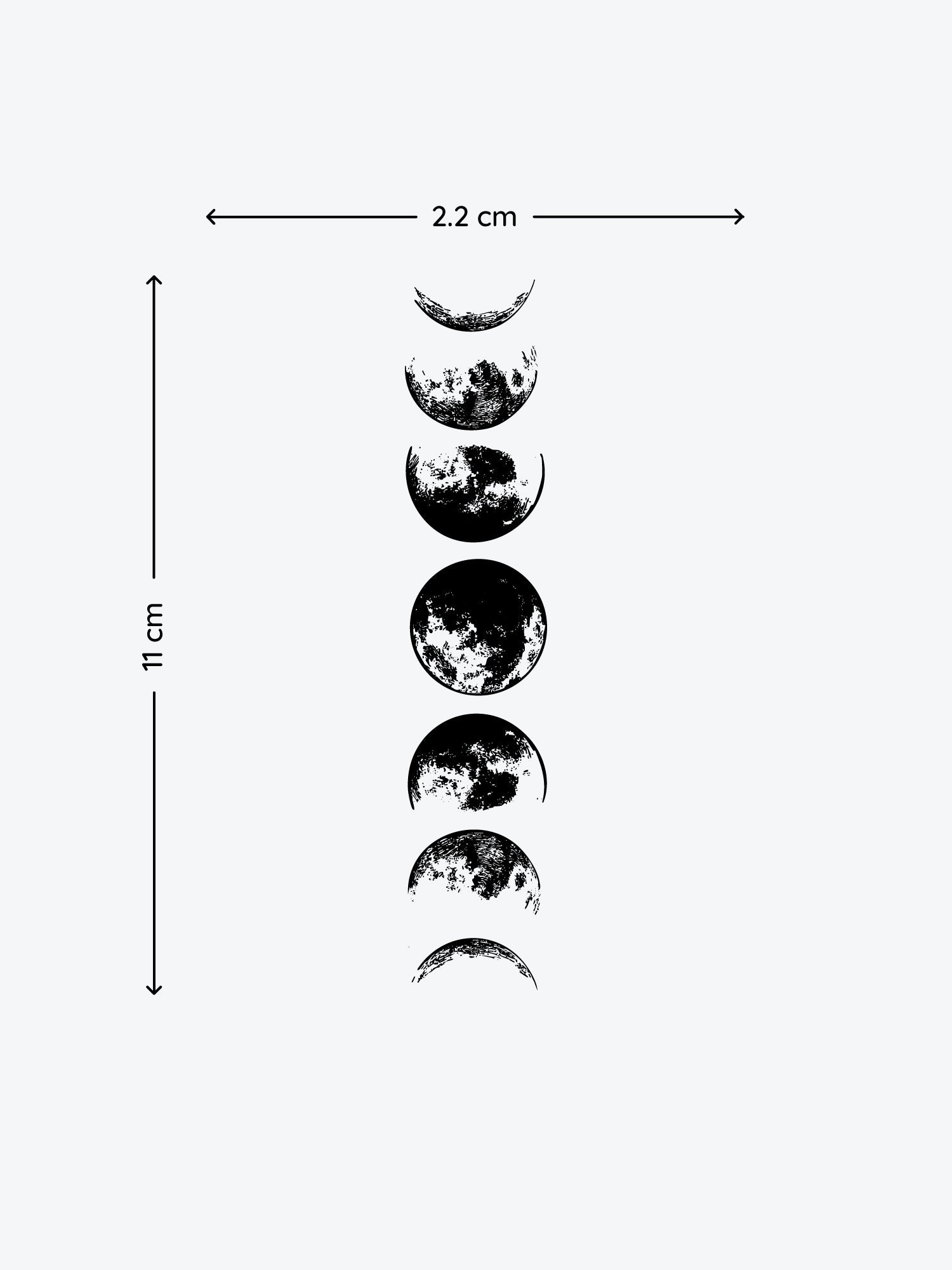 Moon Phases temporary tattoo