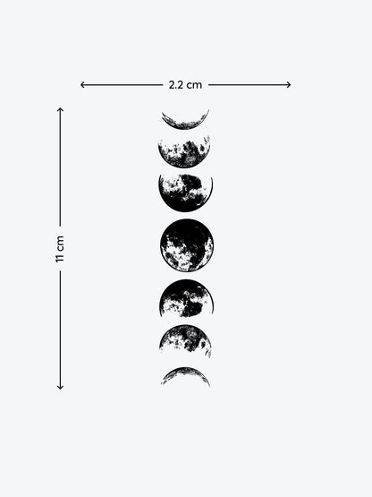 Moon Phases temporary tattoo