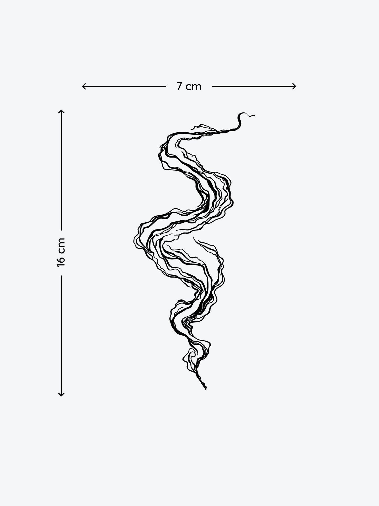 Echoes in Fluid Lines temporary tattoo
