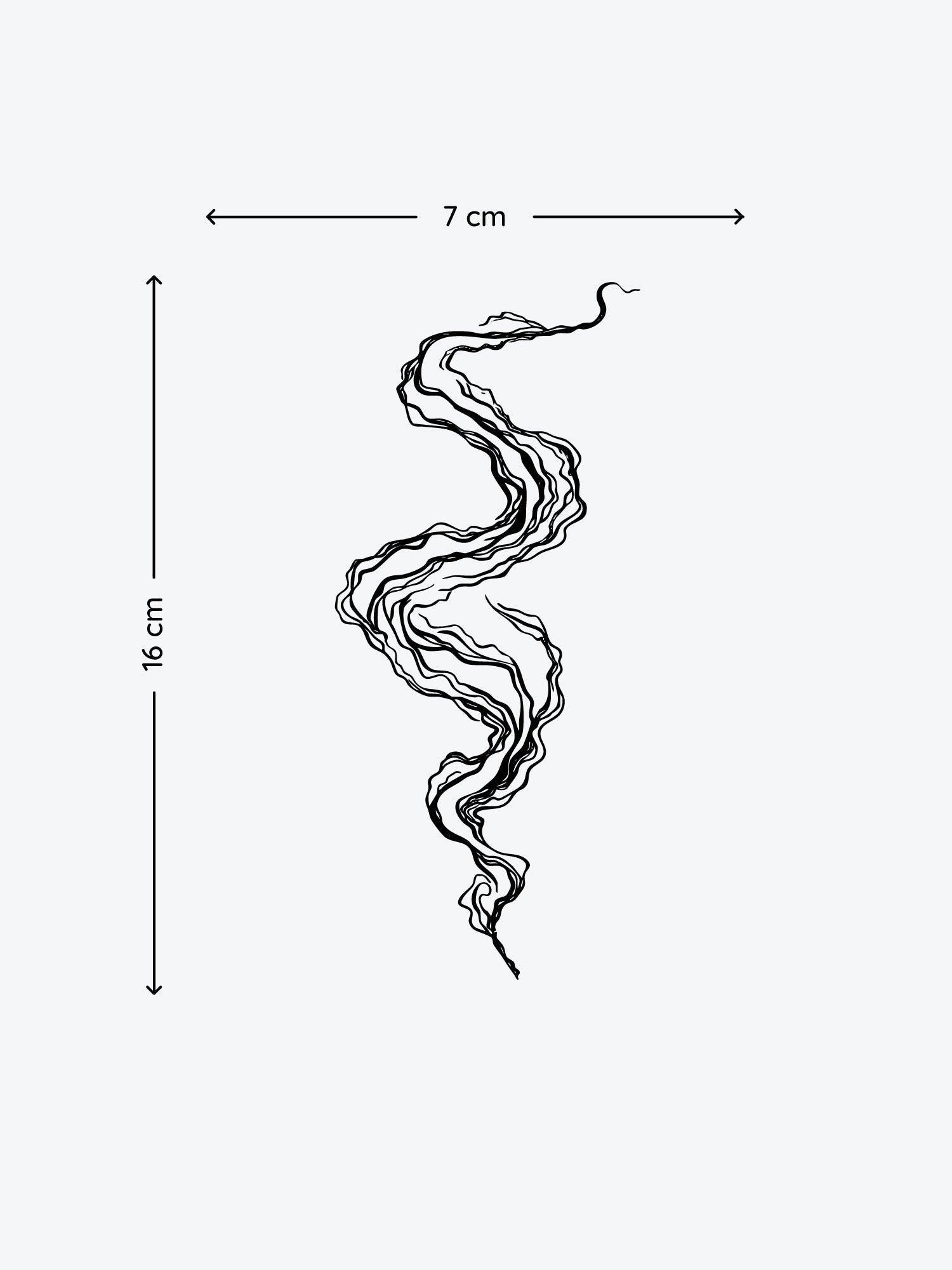 Echoes in Fluid Lines temporary tattoo