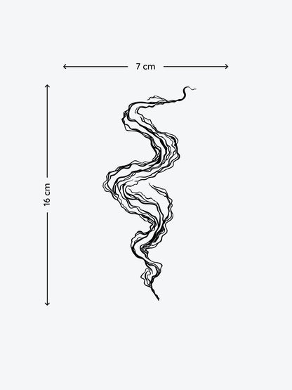 Echoes in Fluid Lines temporary tattoo