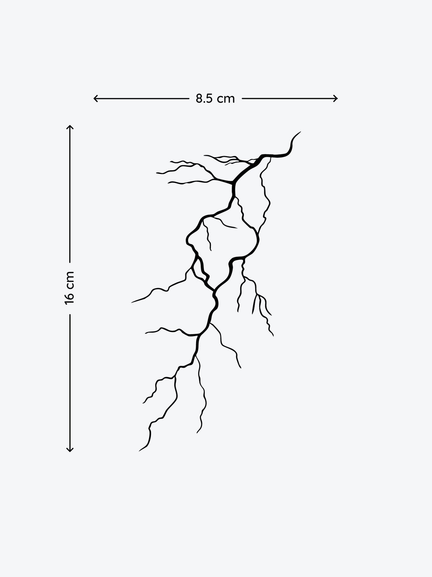 Thunder Sideway temporary tattoo