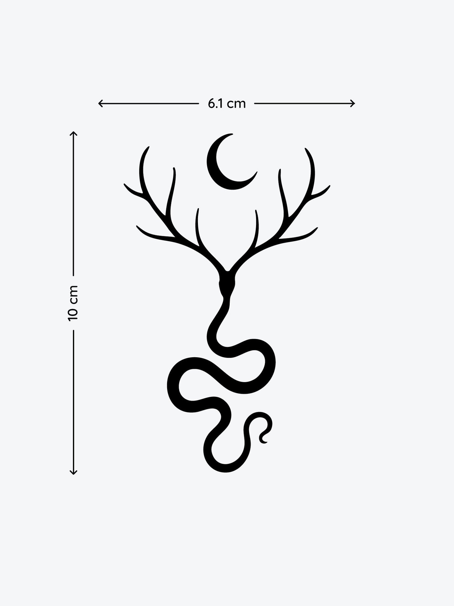 Horned Snake temporary tattoo