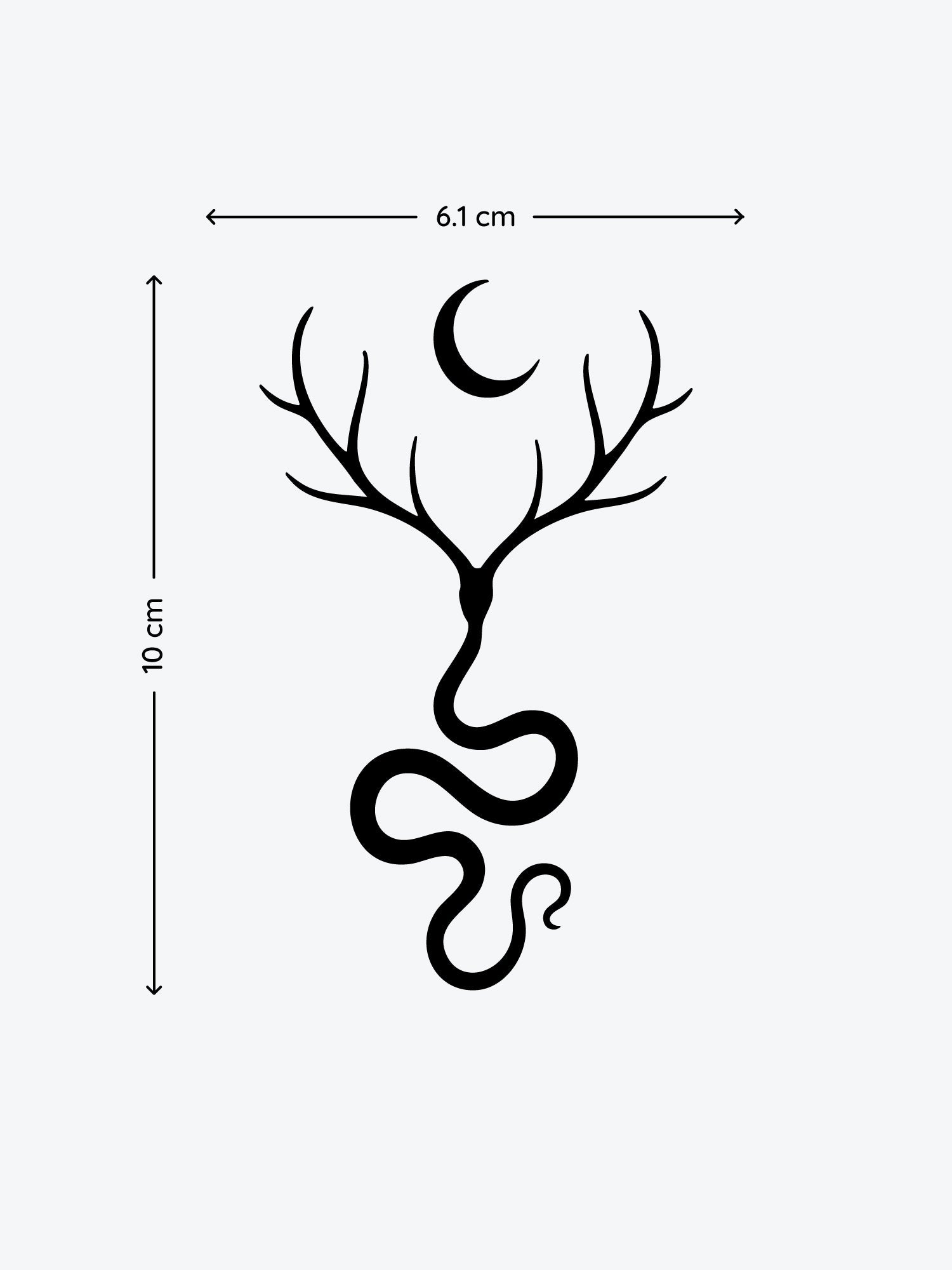 Horned Snake temporary tattoo