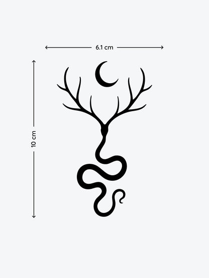 Horned Snake temporary tattoo