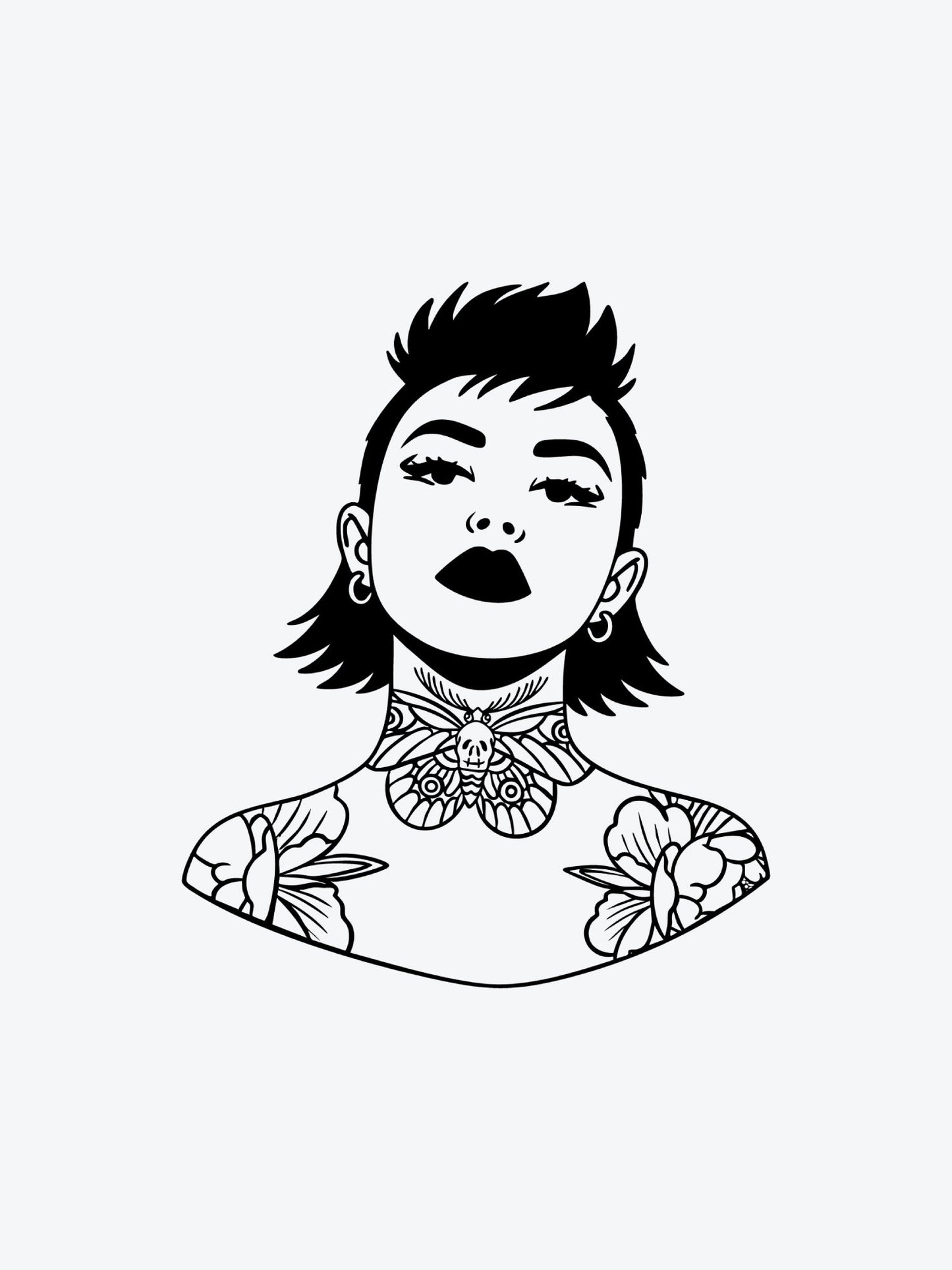 Tattoed Lady temporary tattoo