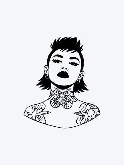 Tattoed Lady temporary tattoo