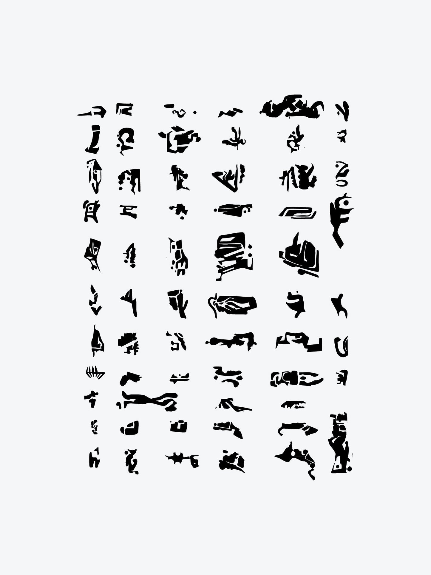 Egypt Asemic temporary tattoo
